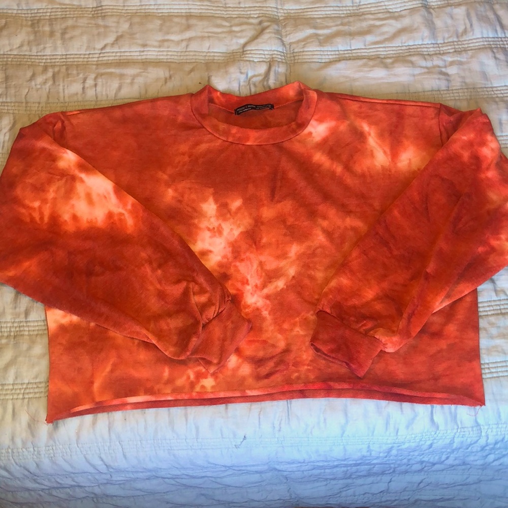 Rock Rose Couture Tie Dye Crop Long Sleeve Top Size M